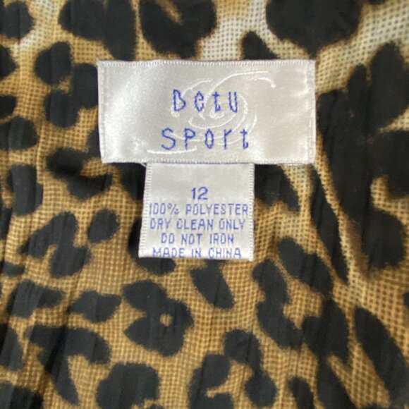 Western Boho Chic Cowgirl Multi Tiered Leopard Long Skirt Elastic Waist 12 VTG - Picture 4 of 11